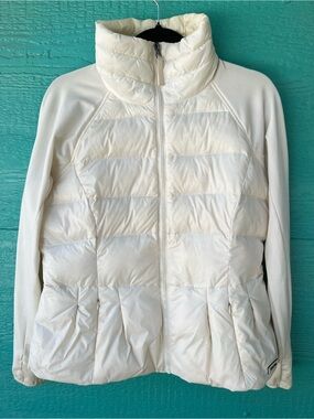 Calvin Klein Performance Down Puffer Jacket SIZE Large CREAM